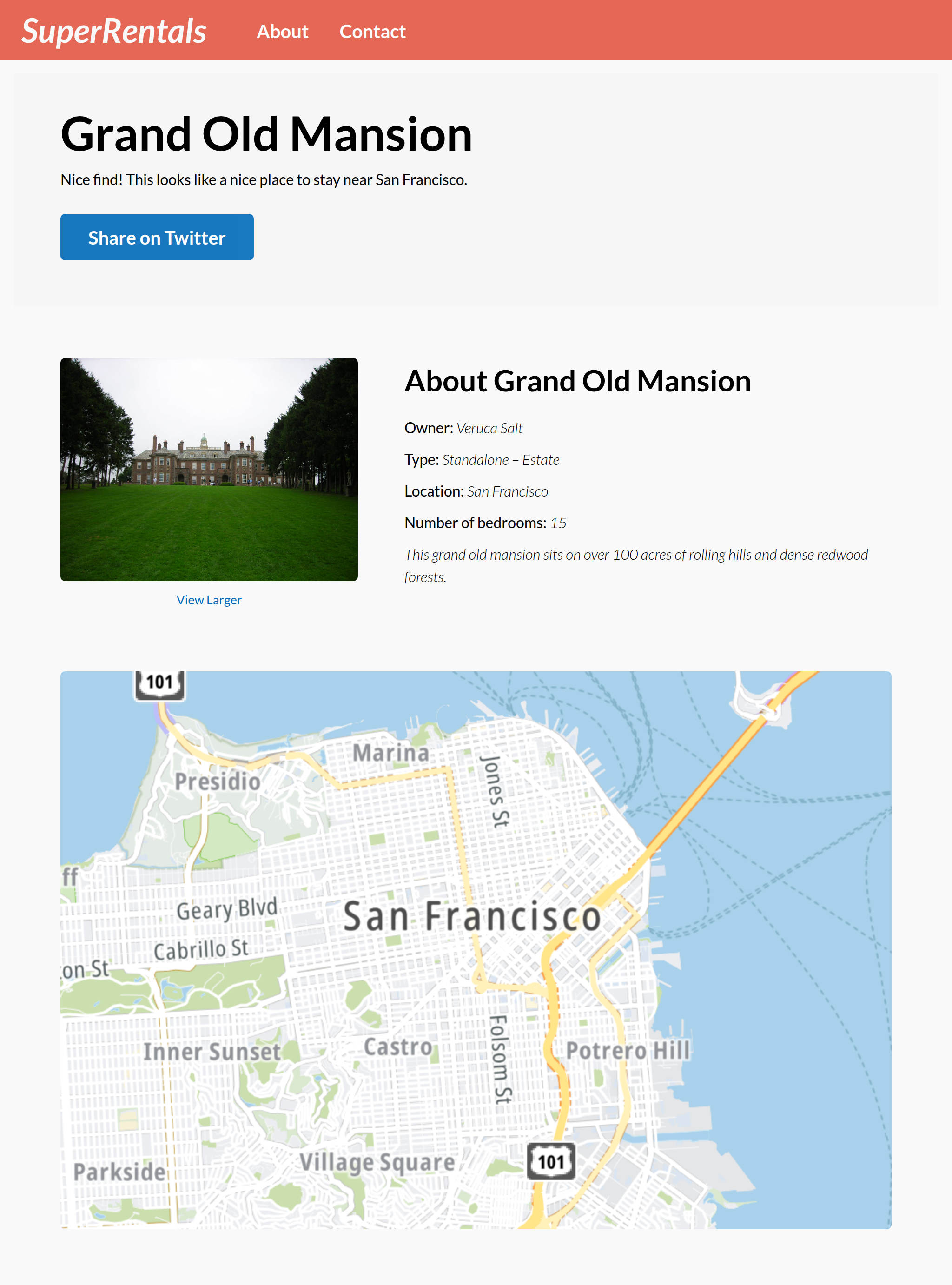 The working share button by the end of the chapter